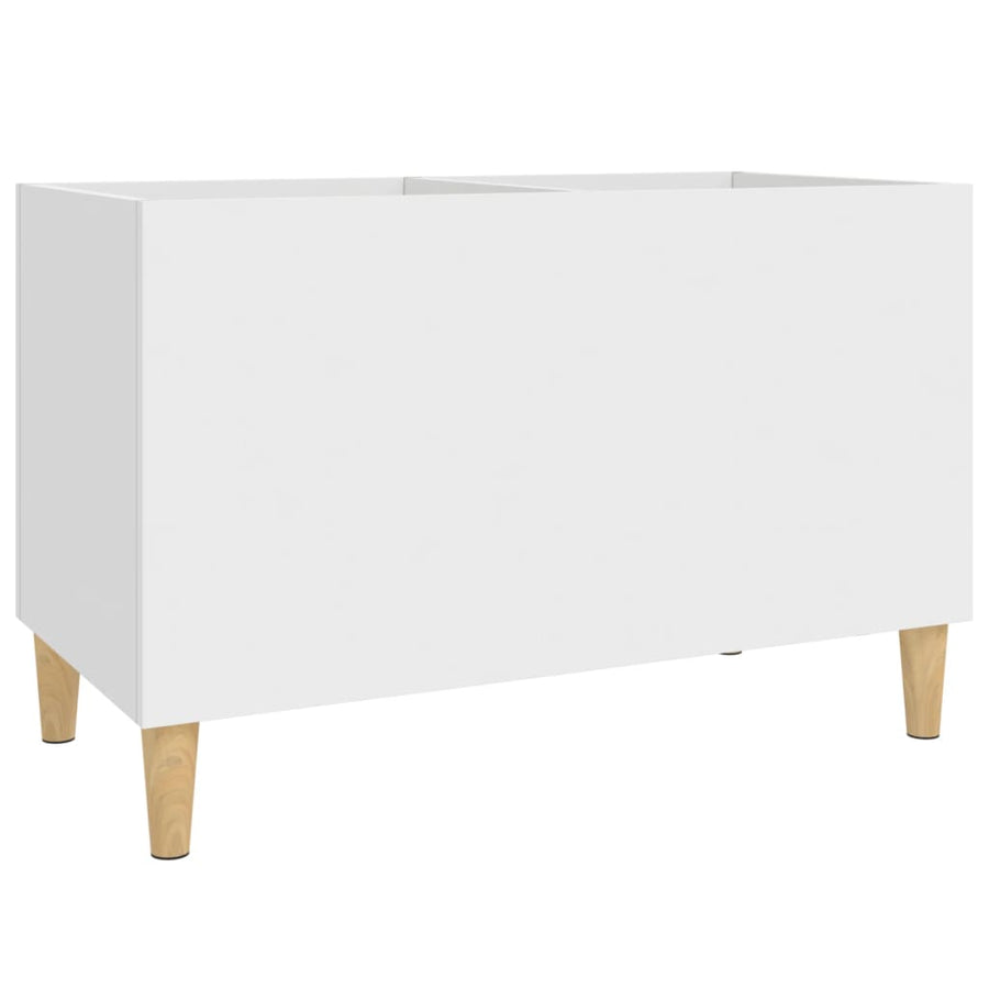 Platenkast 74,5X38X48 Cm Bewerkt Hout Wit