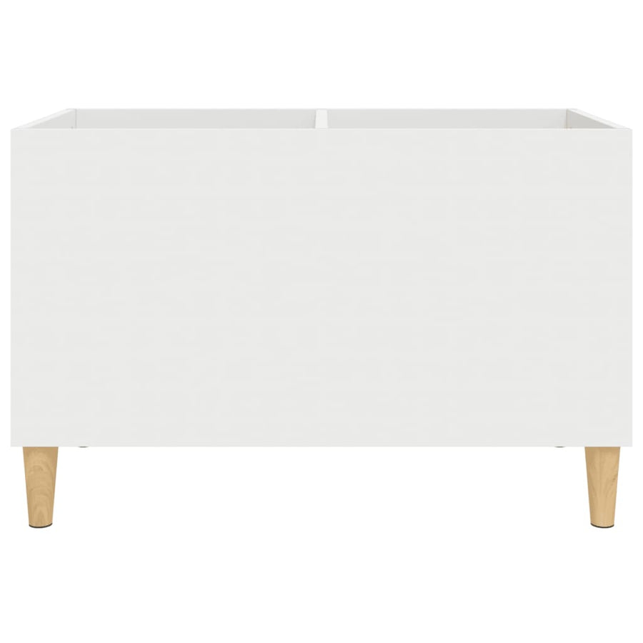 Platenkast 74,5X38X48 Cm Bewerkt Hout Wit