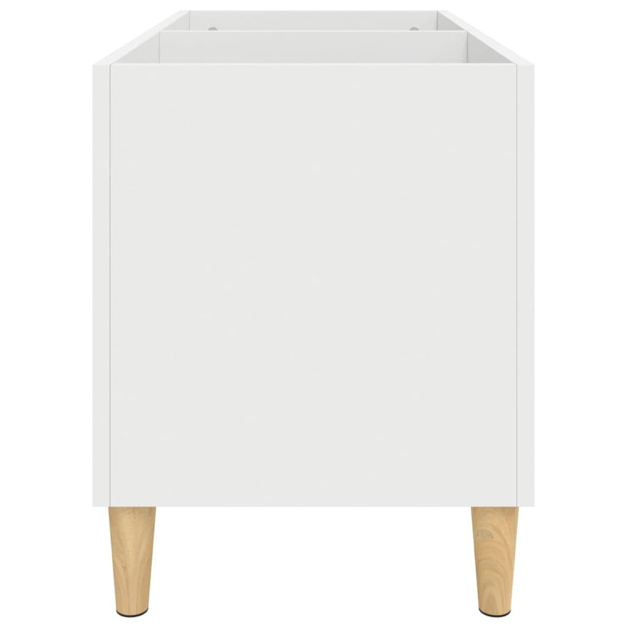 Platenkast 74,5X38X48 Cm Bewerkt Hout Wit