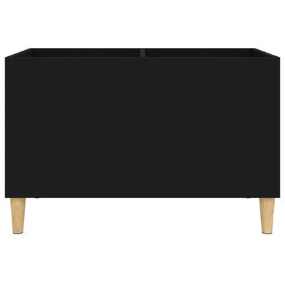 Platenkast 74,5X38X48 Cm Bewerkt Hout Zwart