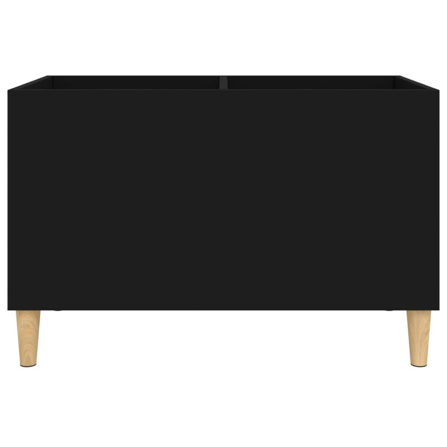 Platenkast 74,5X38X48 Cm Bewerkt Hout Zwart