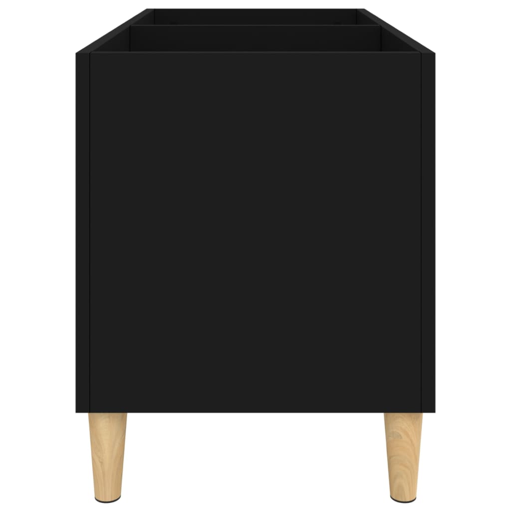 Platenkast 74,5X38X48 Cm Bewerkt Hout Zwart