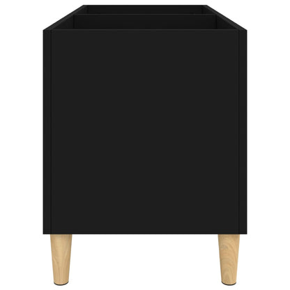 Platenkast 74,5X38X48 Cm Bewerkt Hout Zwart