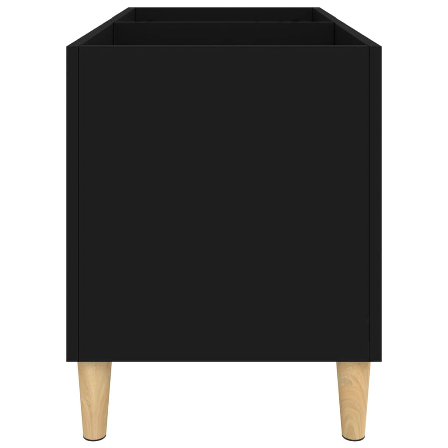 Platenkast 74,5X38X48 Cm Bewerkt Hout Zwart