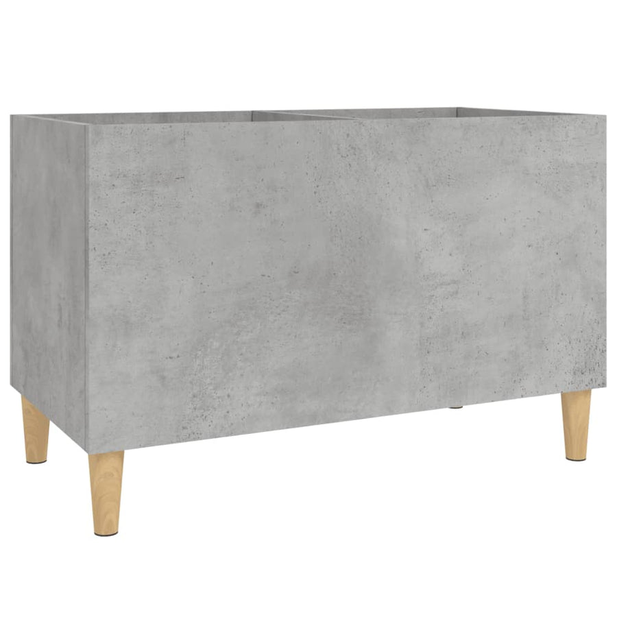 Platenkast 74,5X38X48 Cm Bewerkt Hout Betongrijs