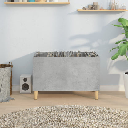 Platenkast 74,5X38X48 Cm Bewerkt Hout Betongrijs