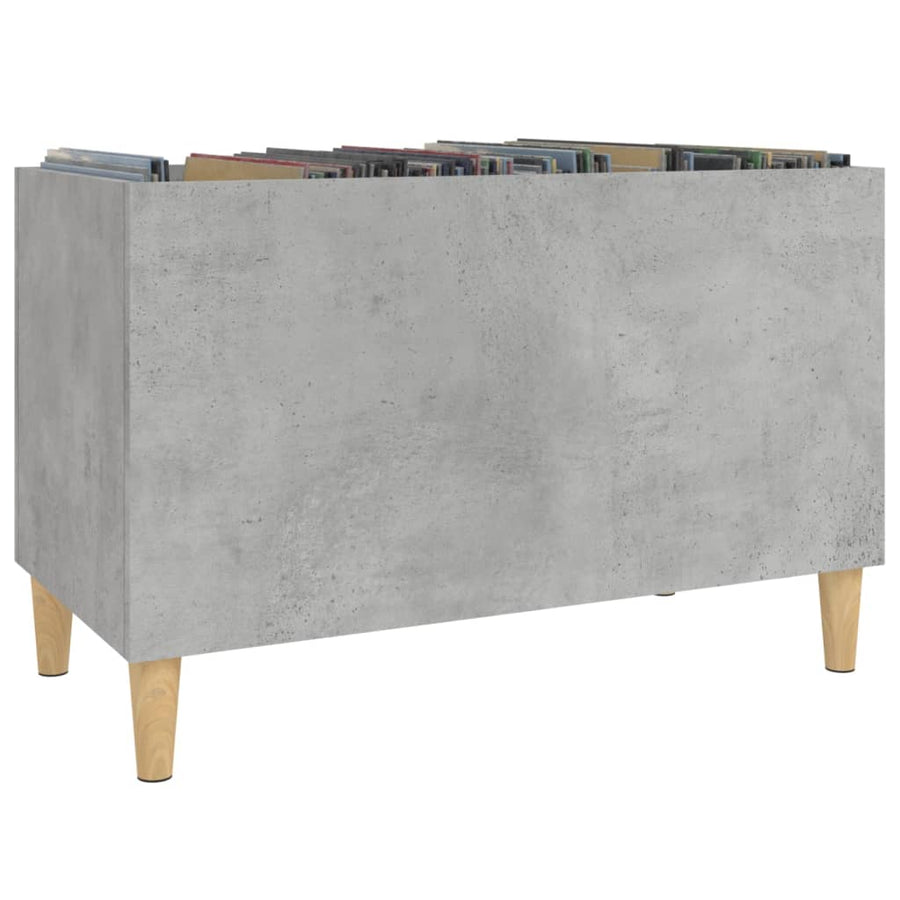 Platenkast 74,5X38X48 Cm Bewerkt Hout Betongrijs