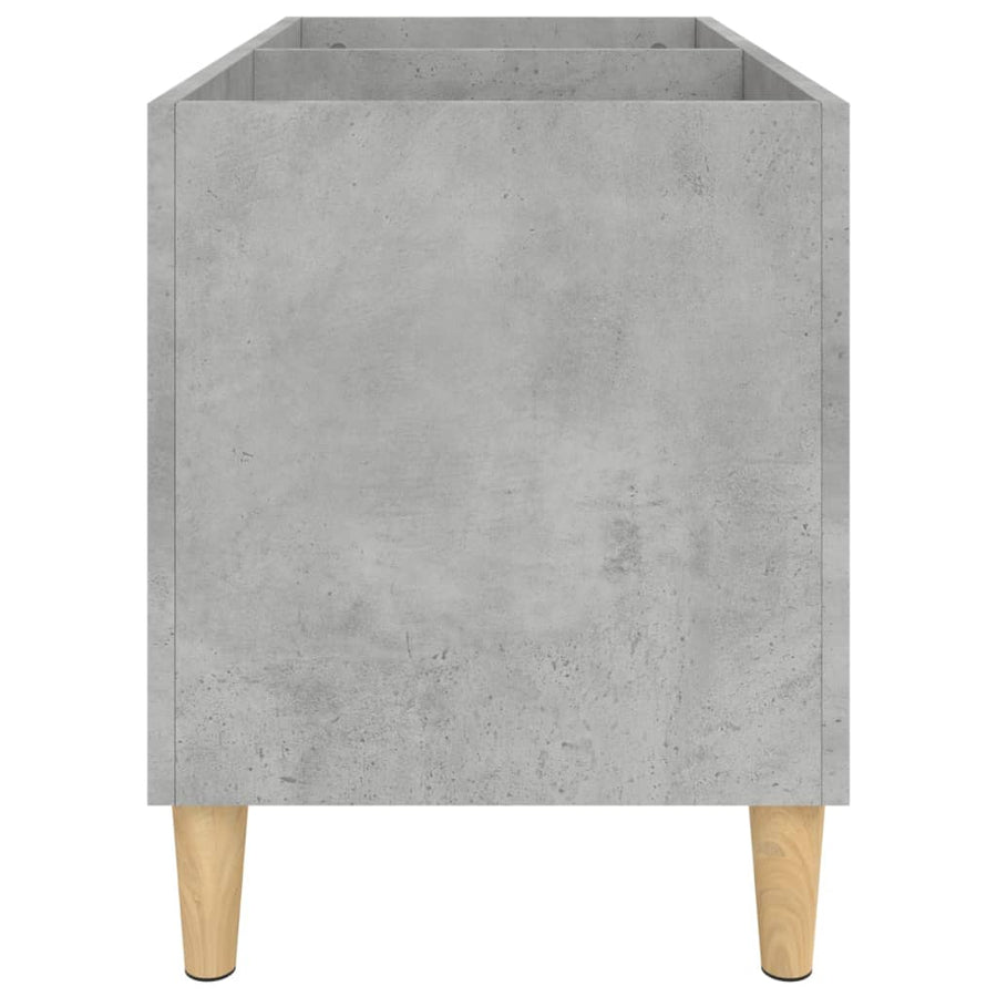 Platenkast 74,5X38X48 Cm Bewerkt Hout Betongrijs