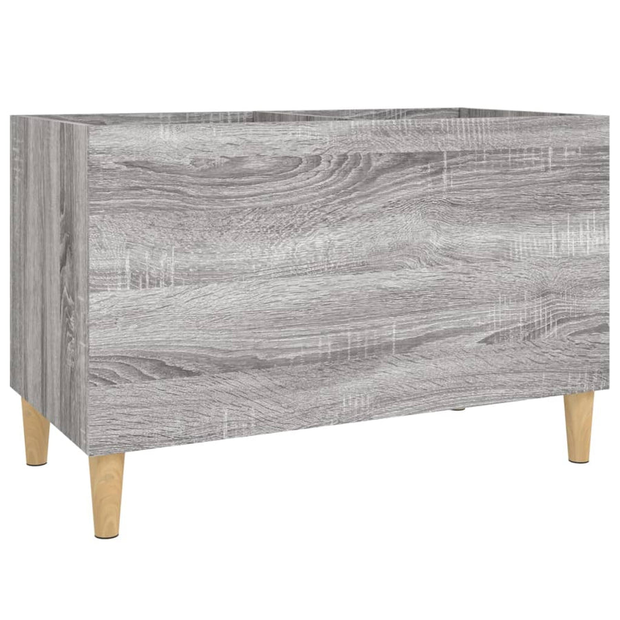 Platenkast 74,5X38X48 Cm Bewerkt Hout Grijs Sonoma Eikenkleurig