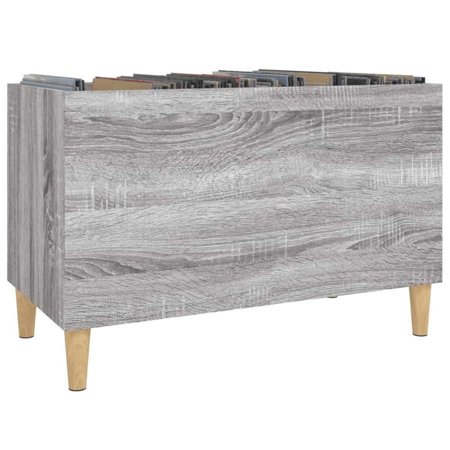 Platenkast 74,5X38X48 Cm Bewerkt Hout Grijs Sonoma Eikenkleurig