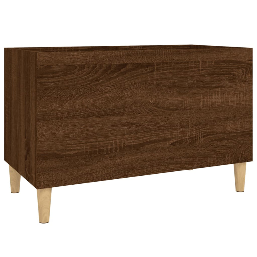 Platenkast 74,5X38X48 Cm Bewerkt Hout Bruin Eikenkleur