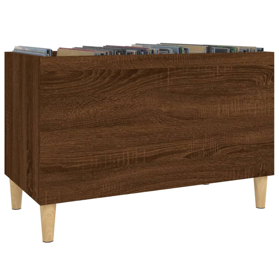 Platenkast 74,5X38X48 Cm Bewerkt Hout Bruin Eikenkleur
