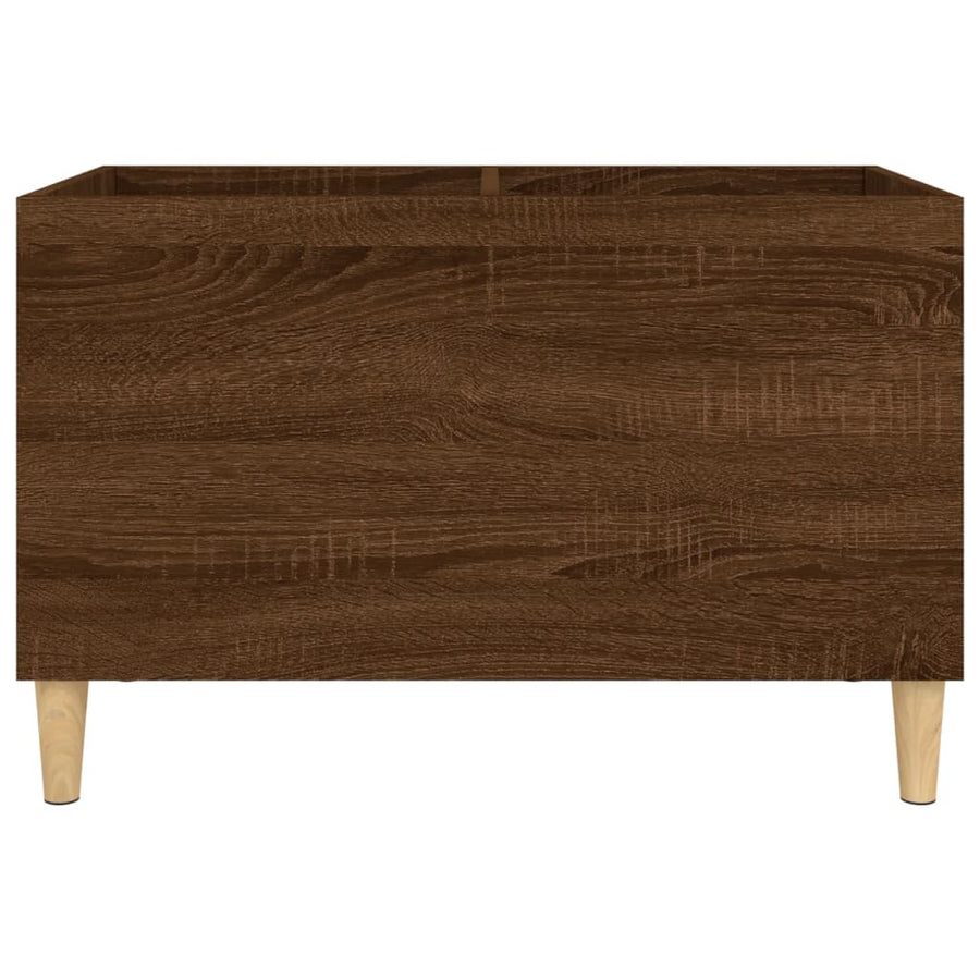 Platenkast 74,5X38X48 Cm Bewerkt Hout Bruin Eikenkleur