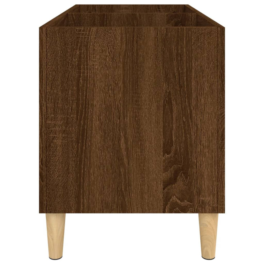 Platenkast 74,5X38X48 Cm Bewerkt Hout Bruin Eikenkleur