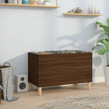 Platenkast 74,5X38X48 Cm Bewerkt Hout Bruin Eikenkleur