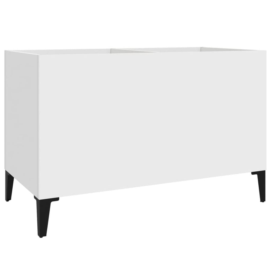 Platenkast 74,5X38X48 Cm Bewerkt Hout Wit