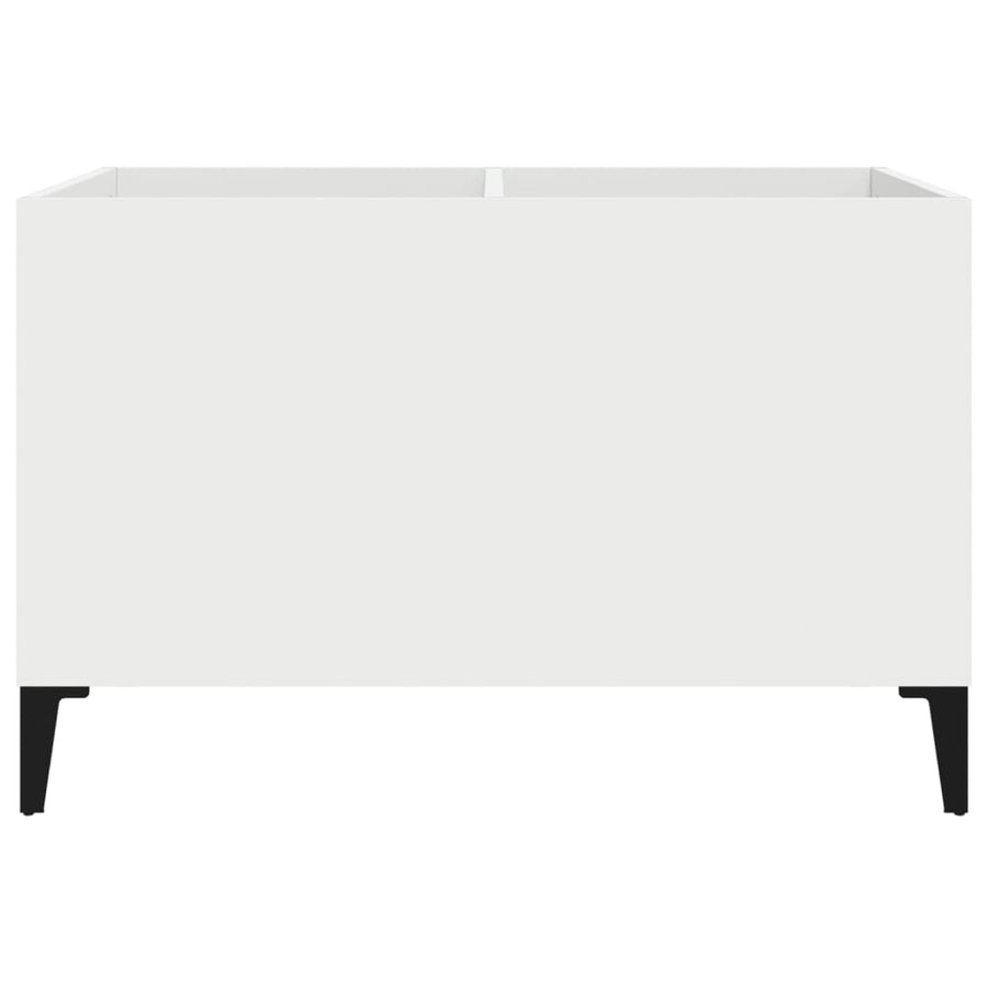 Platenkast 74,5X38X48 Cm Bewerkt Hout Wit