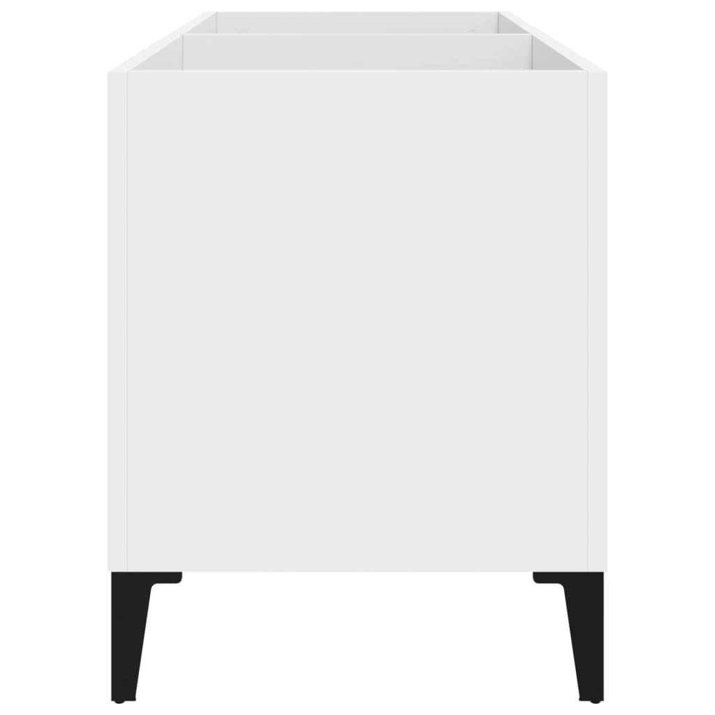 Platenkast 74,5X38X48 Cm Bewerkt Hout Wit