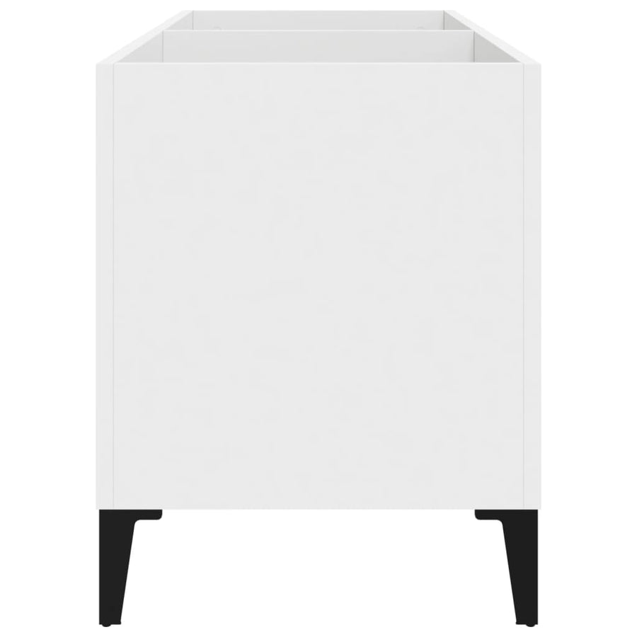Platenkast 74,5X38X48 Cm Bewerkt Hout Wit