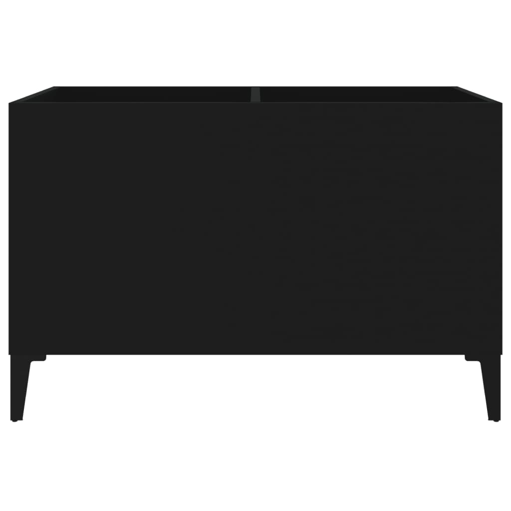 Platenkast 74,5X38X48 Cm Bewerkt Hout Zwart