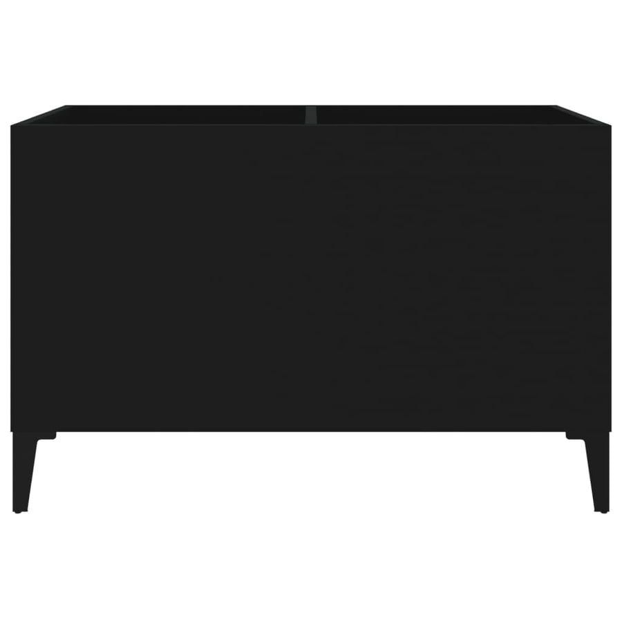 Platenkast 74,5X38X48 Cm Bewerkt Hout Zwart