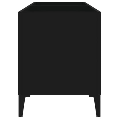 Platenkast 74,5X38X48 Cm Bewerkt Hout Zwart