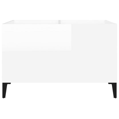 Platenkast 74,5X38X48 Cm Bewerkt Hout Hoogglans Wit