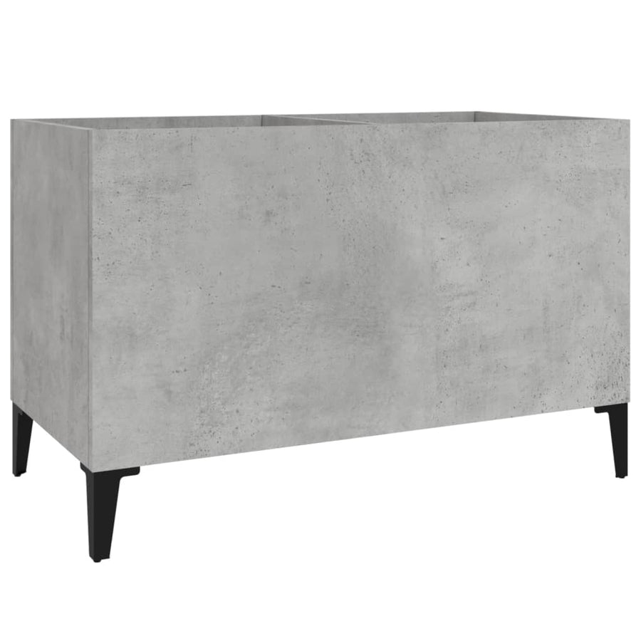 Platenkast 74,5X38X48 Cm Bewerkt Hout Betongrijs