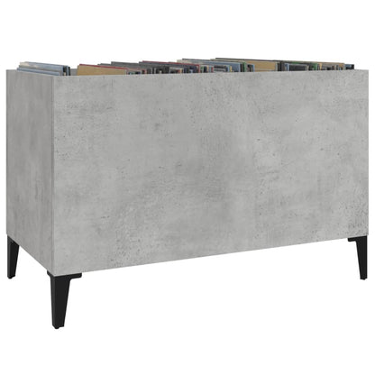 Platenkast 74,5X38X48 Cm Bewerkt Hout Betongrijs