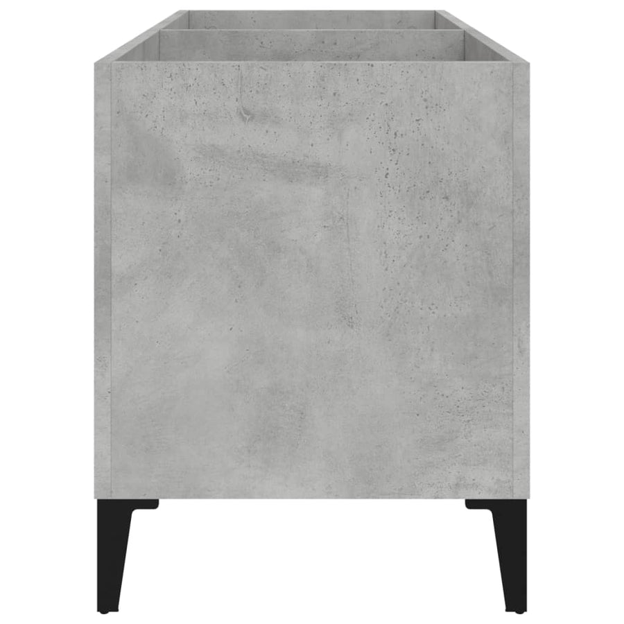 Platenkast 74,5X38X48 Cm Bewerkt Hout Betongrijs