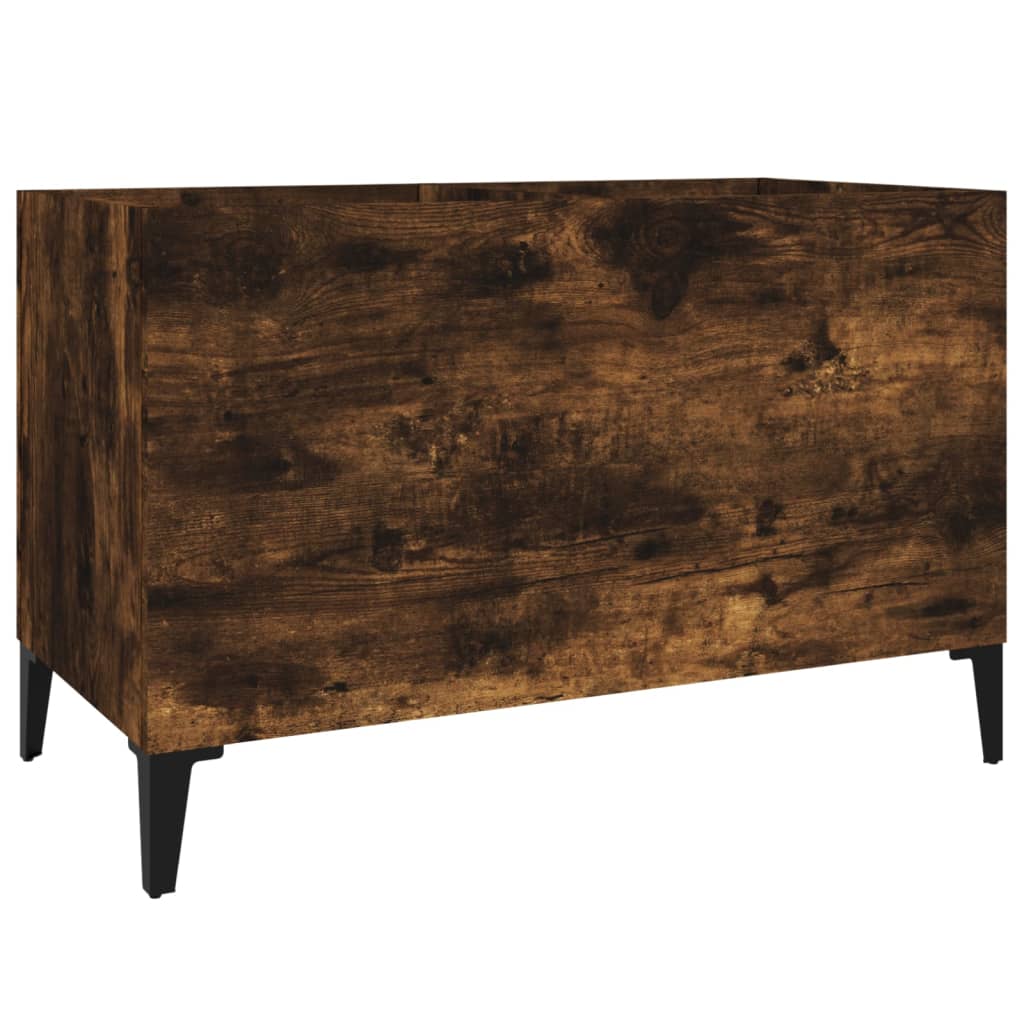 Platenkast 74,5X38X48 Cm Bewerkt Hout Gerookt Eikenkleurig