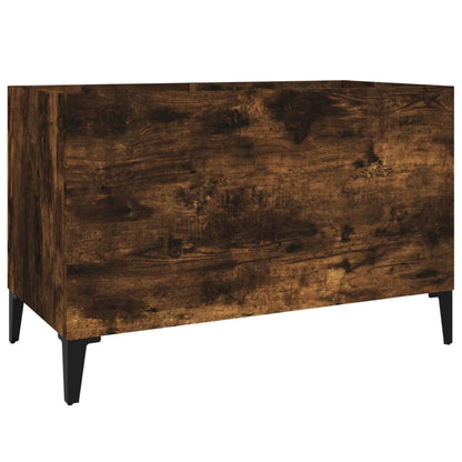 Platenkast 74,5X38X48 Cm Bewerkt Hout Gerookt Eikenkleurig