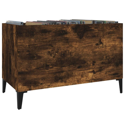 Platenkast 74,5X38X48 Cm Bewerkt Hout Gerookt Eikenkleurig