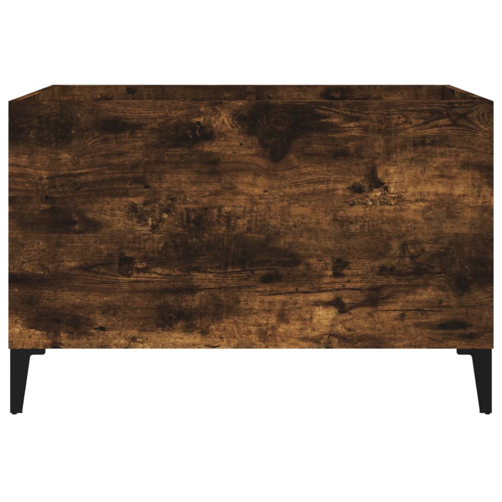 Platenkast 74,5X38X48 Cm Bewerkt Hout Gerookt Eikenkleurig
