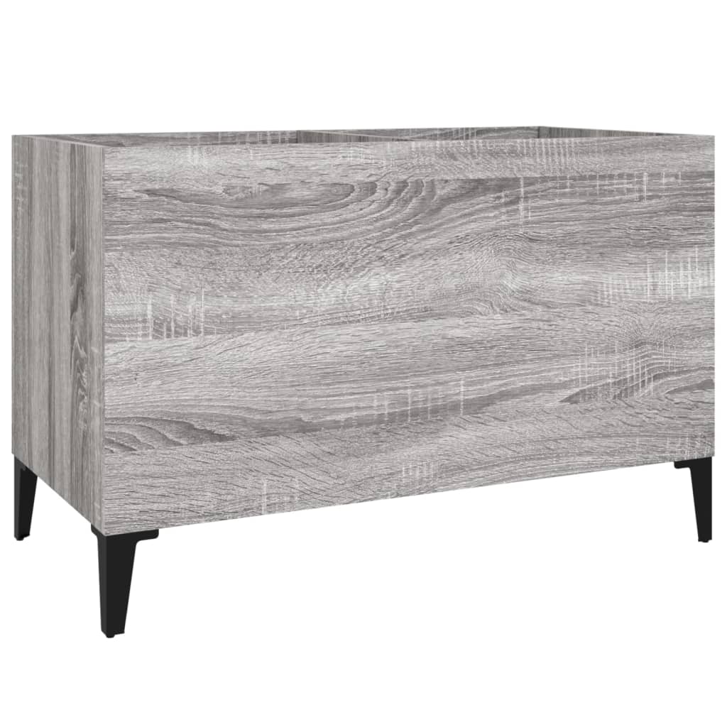 Platenkast 74,5X38X48 Cm Bewerkt Hout Grijs Sonoma Eikenkleurig