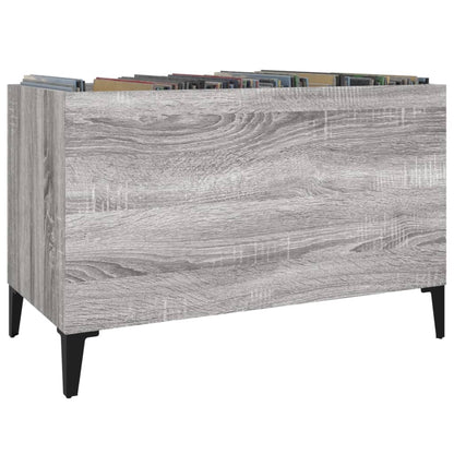 Platenkast 74,5X38X48 Cm Bewerkt Hout Grijs Sonoma Eikenkleurig