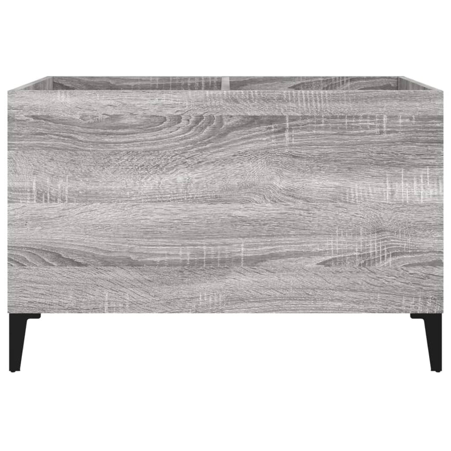 Platenkast 74,5X38X48 Cm Bewerkt Hout Grijs Sonoma Eikenkleurig