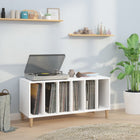 Record cabinet 100x38x48 cm distressed white wood