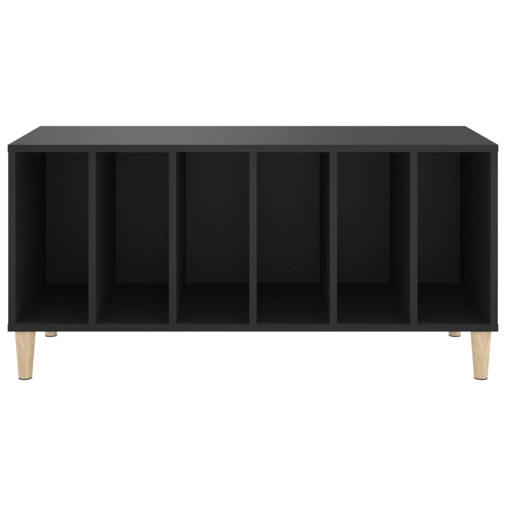 Platenkast 100X38X48 Cm Bewerkt Hout Zwart