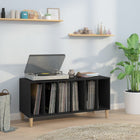 Record cabinet 100x38x48 cm engineered wood black