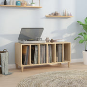 Platenkast 100x38x48 cm bewerkt hout sonoma eiken