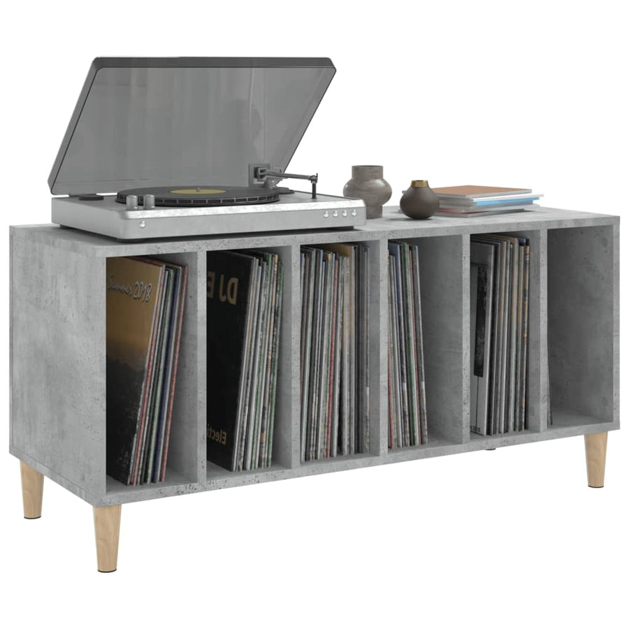 Platenkast 100X38X48 Cm Bewerkt Hout Betongrijs