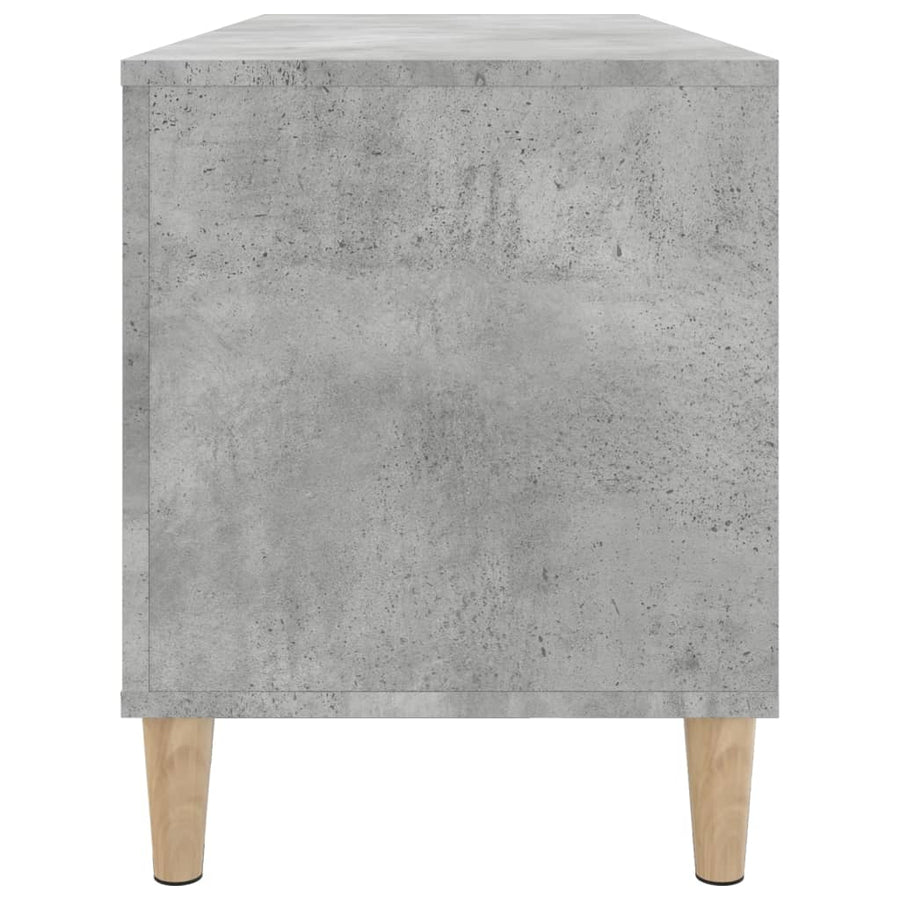 Platenkast 100X38X48 Cm Bewerkt Hout Betongrijs