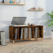 Platenkast 100x38x48 cm bewerkt hout gerookt eiken