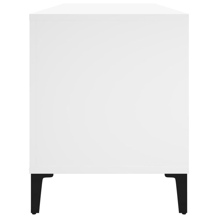 Platenkast 100X38X48 Cm Bewerkt Hout Wit