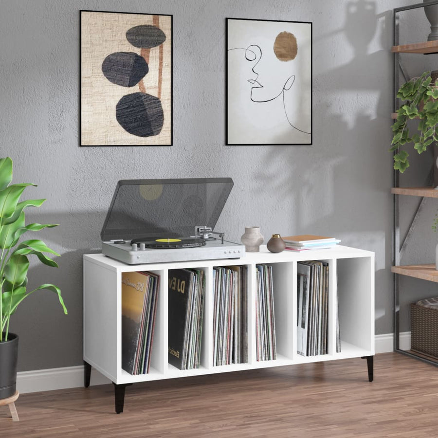 Platenkast 100X38X48 Cm Bewerkt Hout Gerookt Eikenkleurig