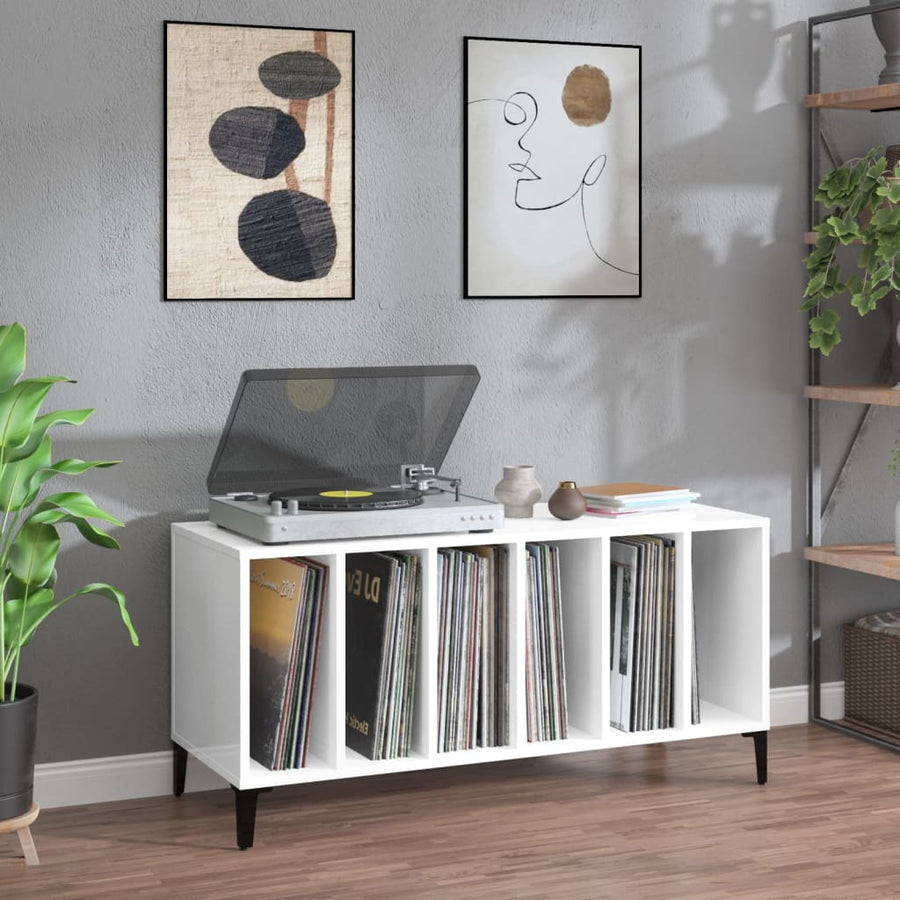 Platenkast 100X38X48 Cm Bewerkt Hout Gerookt Eikenkleurig