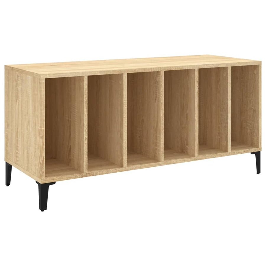 Platenkast 00X38X48 Cm Bewerkt Hout Kleurig Sonoma eiken