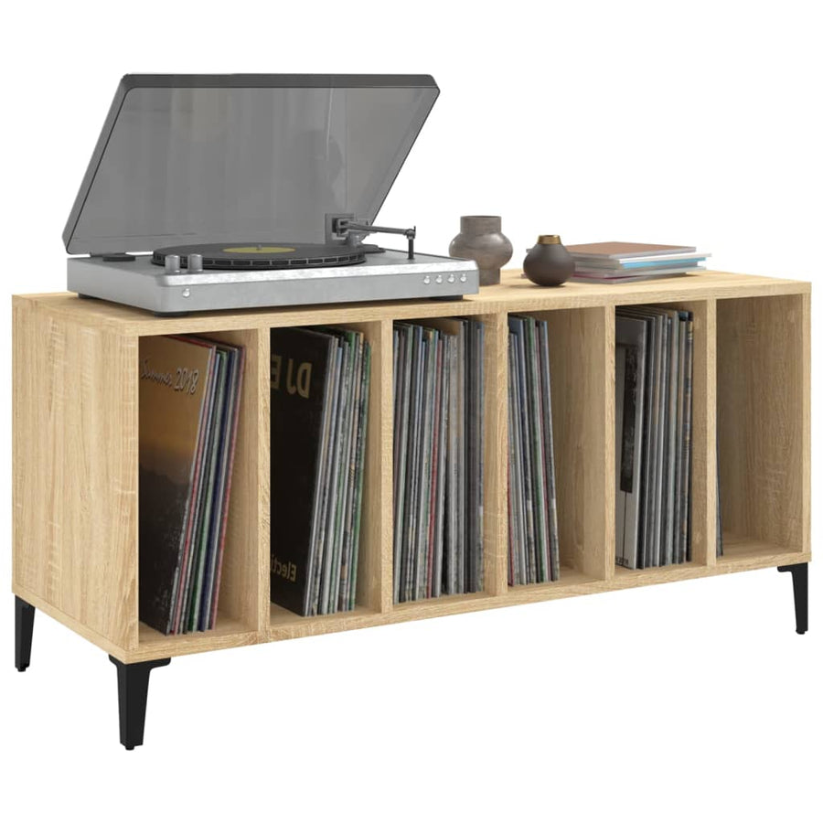 Platenkast 00X38X48 Cm Bewerkt Hout Kleurig Sonoma eiken