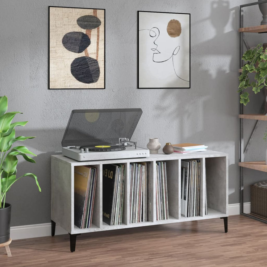 Platenkast 100X38X48 Cm Bewerkt Hout Gerookt Eikenkleurig